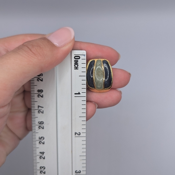 Vintage 80s enamel earrings - Picture 3 of 5